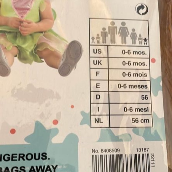 BRAND NEW baby girl Disney tinkerbell fairy princess halloween costume 0-6M 6-12 - Picture 5 of 6